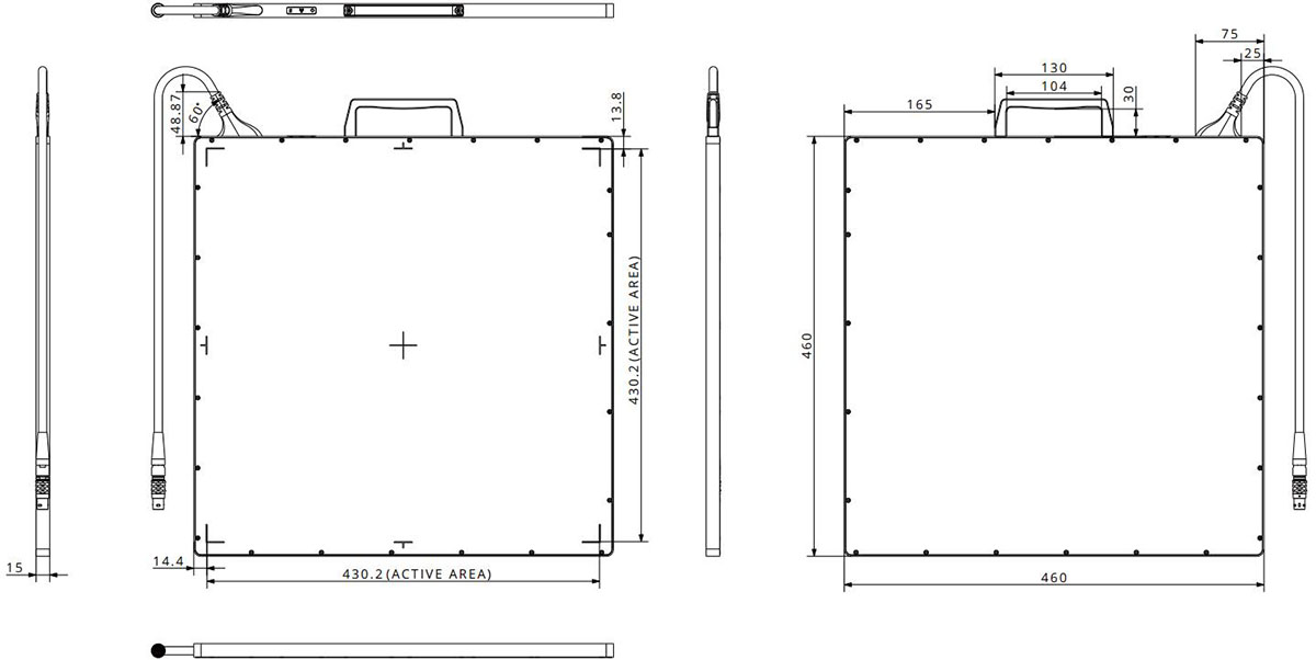 X-Panel 4343a PSV-X a-Si плоский рентгеновский детектор3